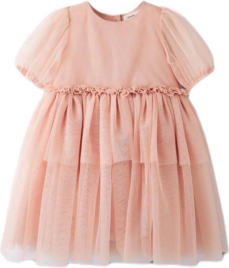 LIL' ATELIER Meisjes Jurken Nmfliberty Ss Tulle Dress Lil Lichtroze - Foto 3