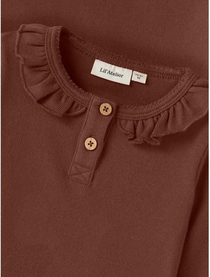 LIL' ATELIER Meisjes Tops & T-shirts Nmfthoro Huf Ls Slim Top Lil Bruin - Foto 2
