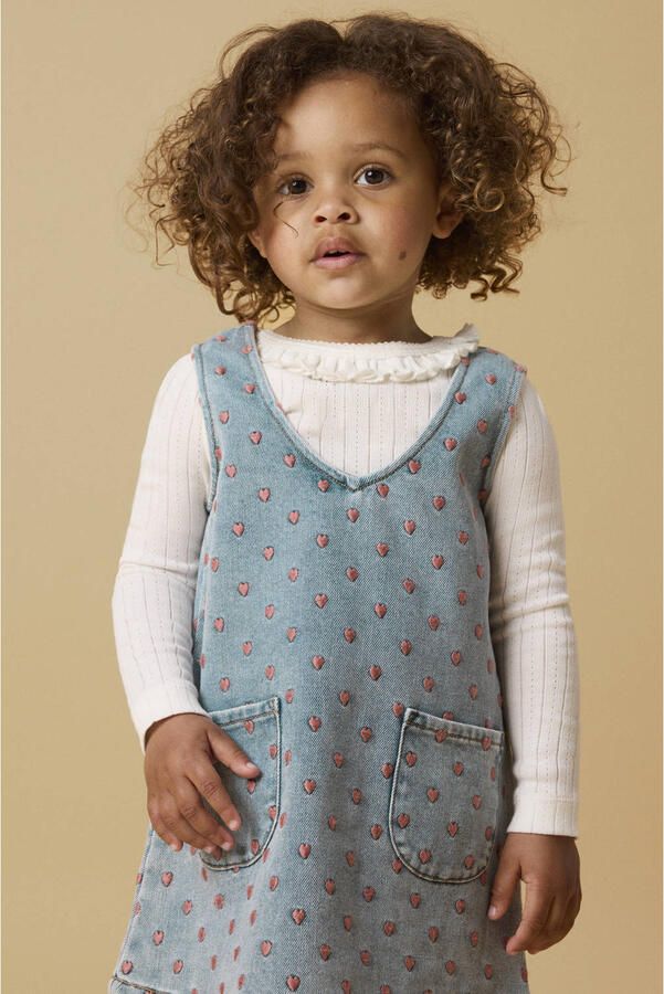 LIL' ATELIER MINI longsleeve NMFRACHEL offwhite Wit Meisjes Katoen Ronde hals 122 128 - Foto 3