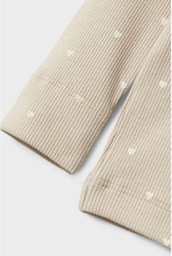 LIL' ATELIER MINI longsleeve zand wit Beige Meisjes Stretchkatoen Ronde hals - Foto 2