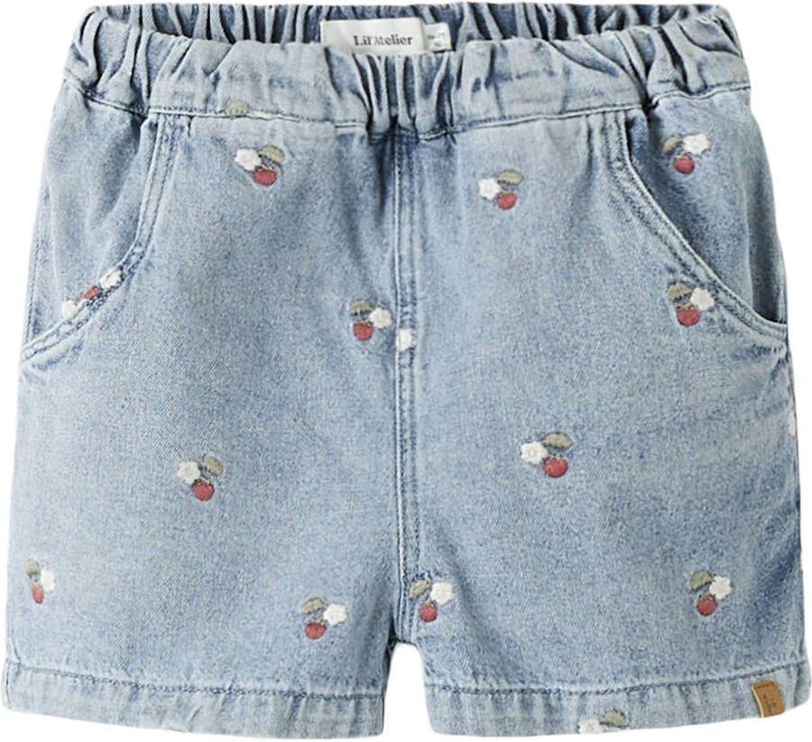 LIL' ATELIER Meisjes Jeans Nmffunda Loose Emb Shorts 2106-fd Lil Lichtblauw - Foto 3