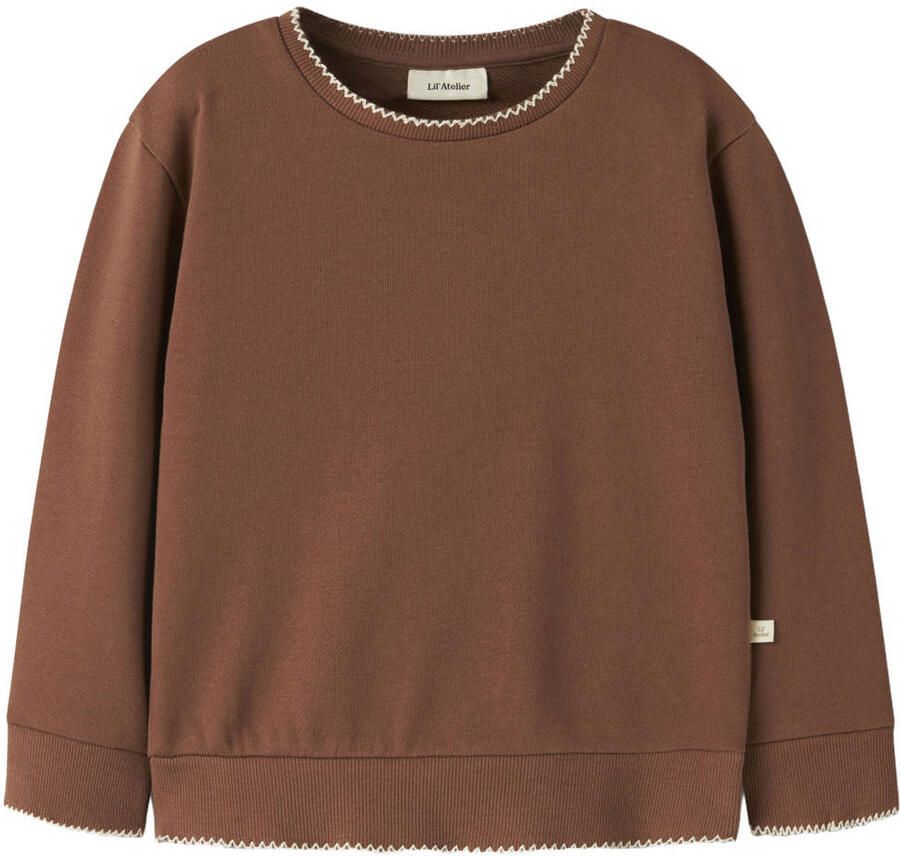 LIL' ATELIER MINI loose fit sweater bruin