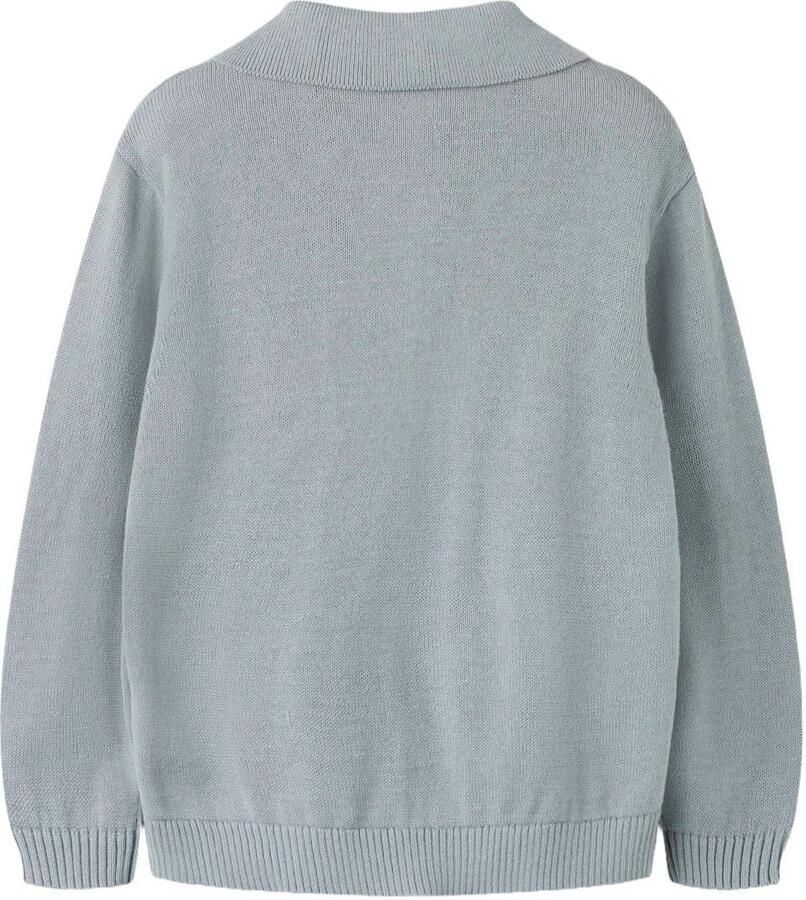 LIL' ATELIER MINI oversized polo lichtgrijs