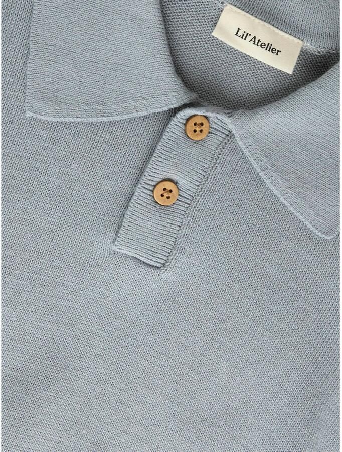 LIL' ATELIER MINI oversized polo lichtgrijs - Foto 2