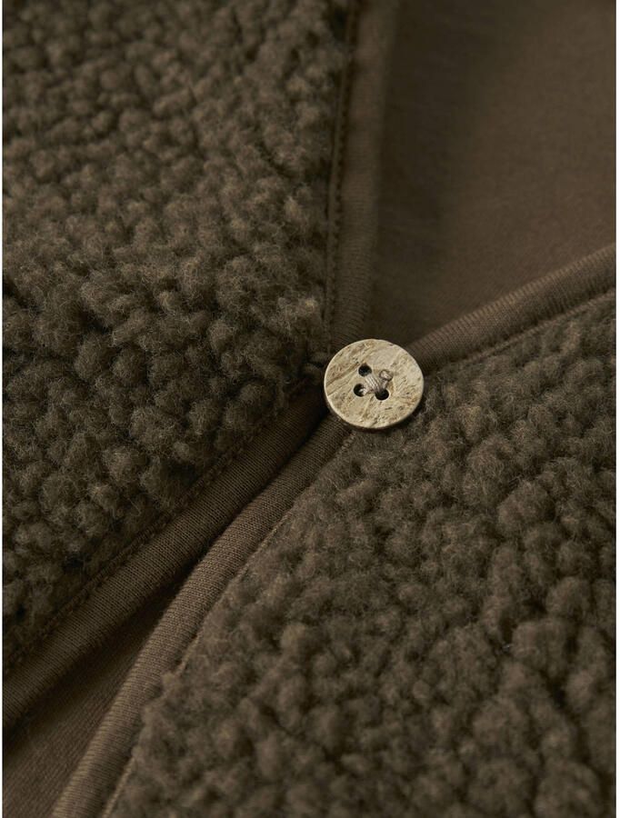LIL' ATELIER MINI rechtvallend teddy gilet bruin - Foto 2