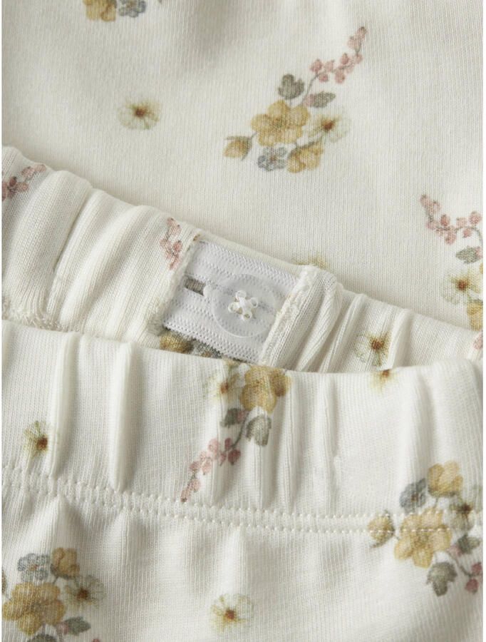 LIL' ATELIER MINI regular gebloemde casual short ecru - Foto 2