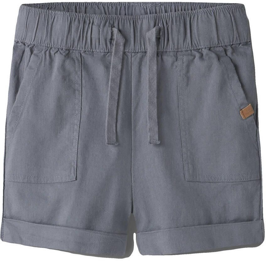 LIL' ATELIER MINI regular waist casual short grijs