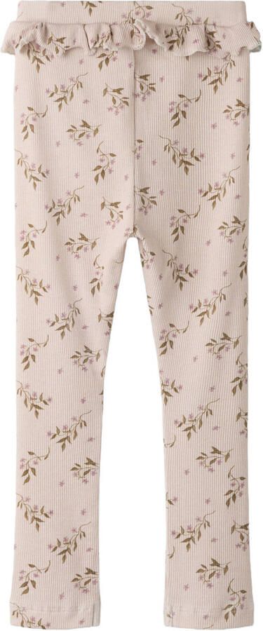 LIL' ATELIER MINI slim fit legging met textuur roze - Foto 3