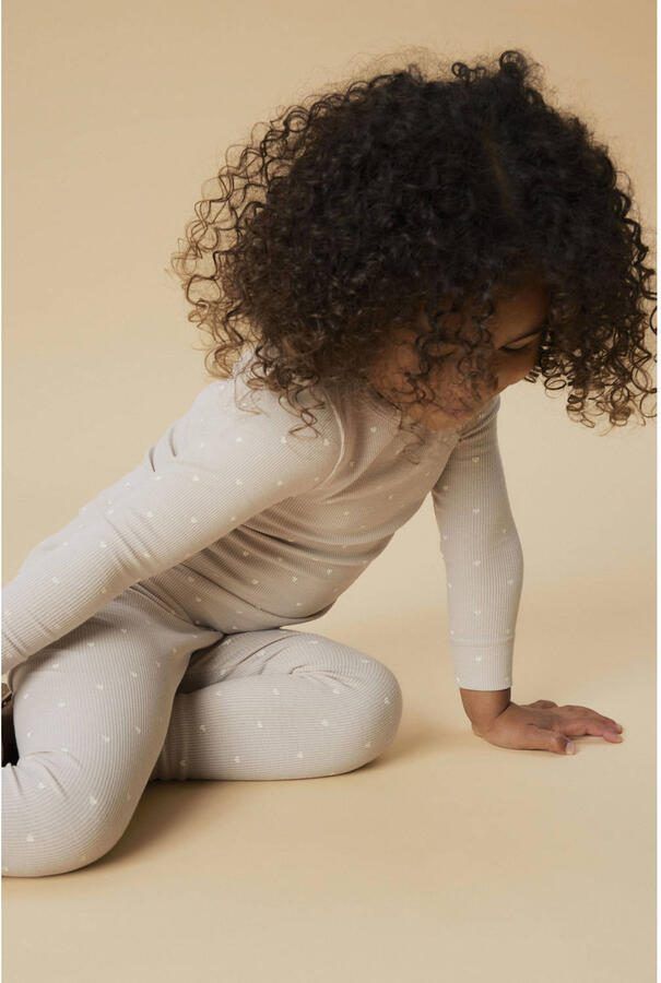 LIL' ATELIER MINI slim fit legging zand wit Beige Meisjes Stretchkatoen - Foto 3
