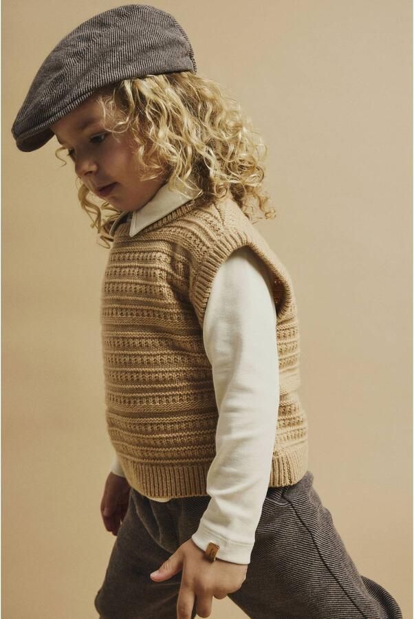 LIL' ATELIER Baby Blouses & Overhemden Nmmfudo Ls Slim Top Lil Beige - Foto 3