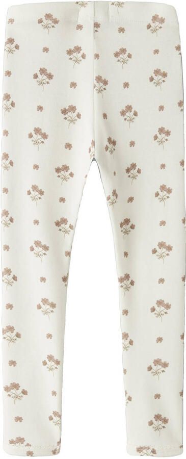 LIL' ATELIER MINI slim gebloemde legging ecru