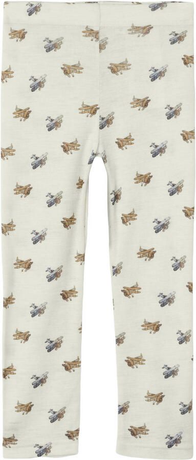 LIL' ATELIER MINI slim legging met wol wit