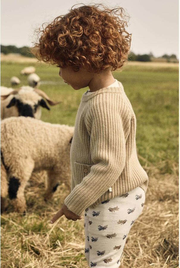 LIL' ATELIER MINI slim legging met wol wit - Foto 2