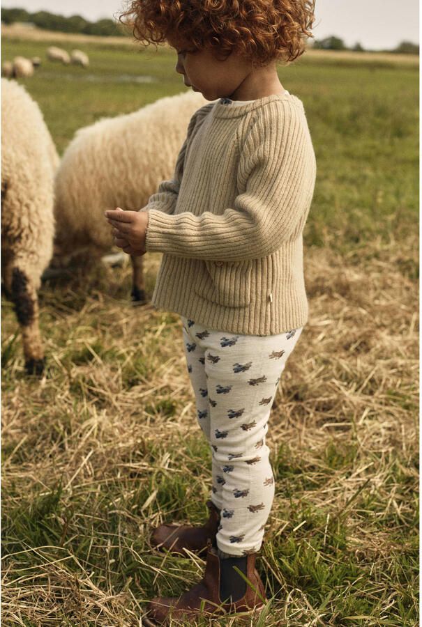 LIL' ATELIER MINI slim legging met wol wit - Foto 3
