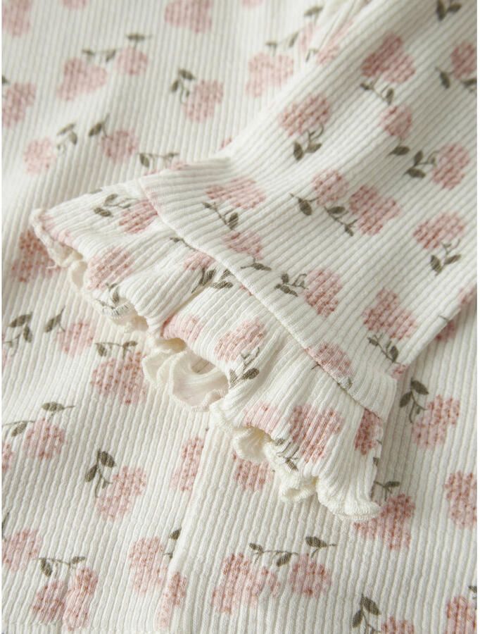 LIL' ATELIER MINI slim regular waist gebloemde legging ecru - Foto 2