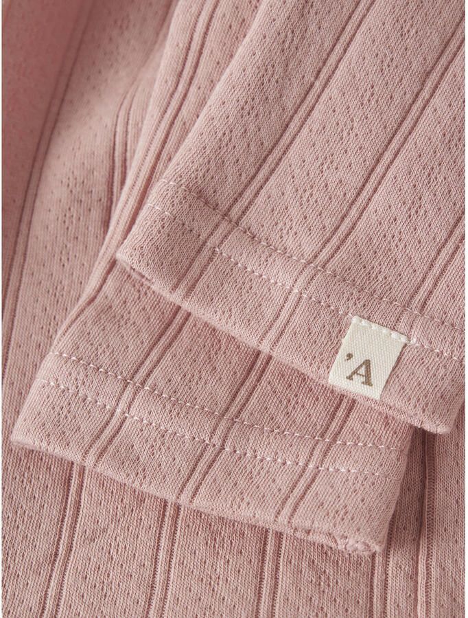 LIL' ATELIER MINI slim regular waist legging roze ajour - Foto 2
