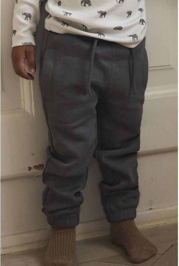 LIL' ATELIER MINI sweat regular fit joggingbroek grijs