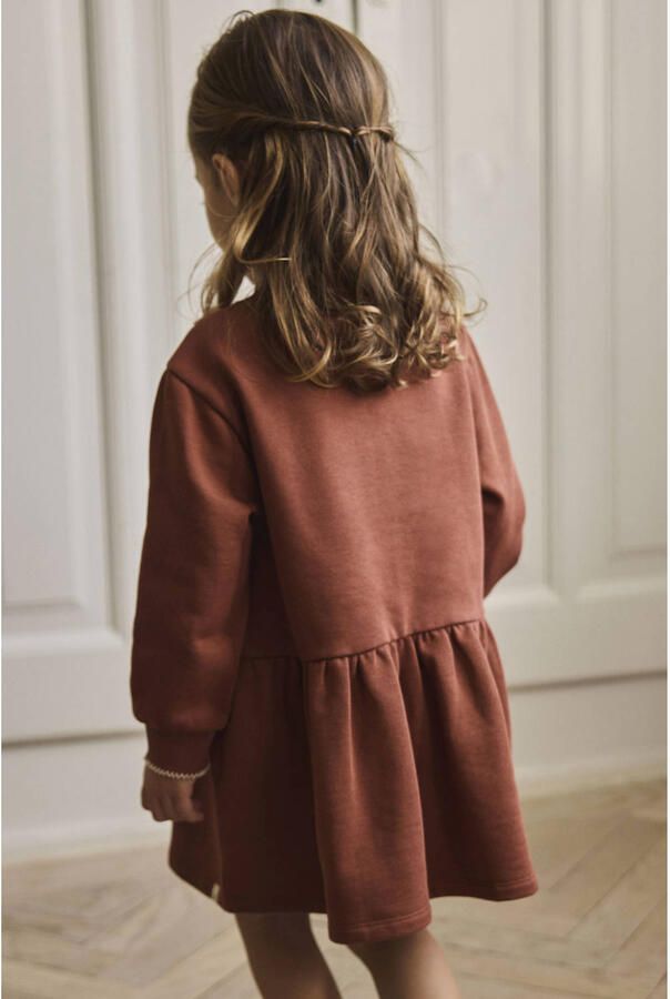LIL' ATELIER Meisjes Jurken Nmfkilano Ruj Ls Loose Sweat Dress Lil Bruin - Foto 4