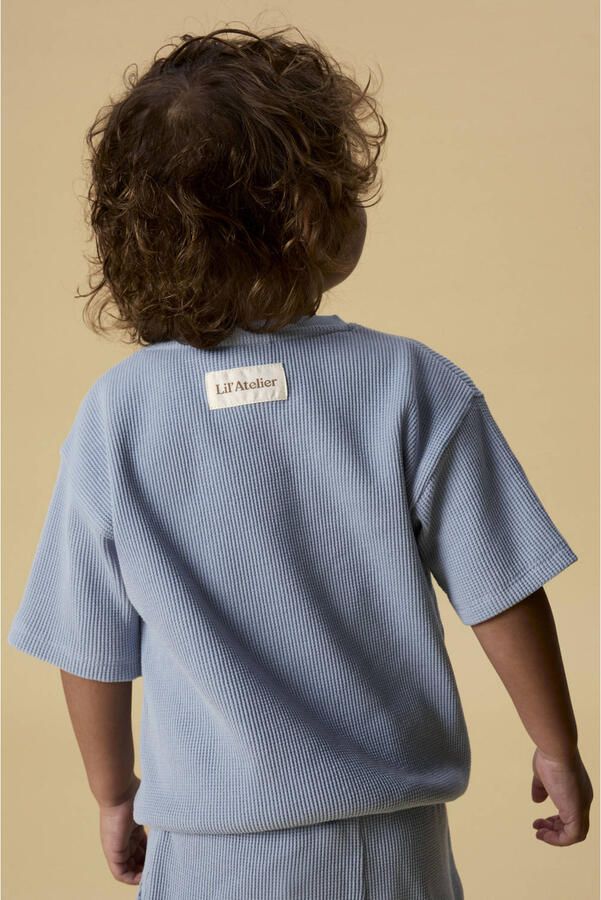 LIL' ATELIER Jongens Polo's & T-shirts Nmmharun Ss Loose Sweat Lil Lichtblauw - Foto 4