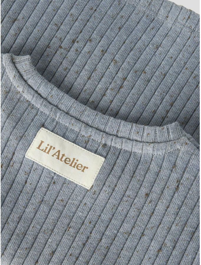 LIL' ATELIER MINI T-shirt fijn gebreid blauw