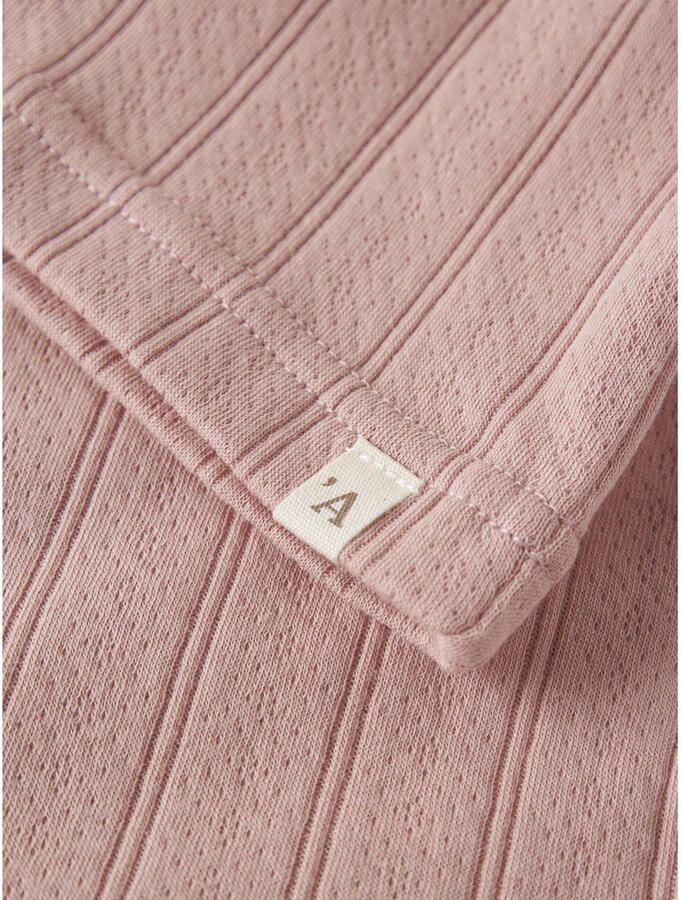 LIL' ATELIER MINI T-shirt met textuur roze - Foto 2