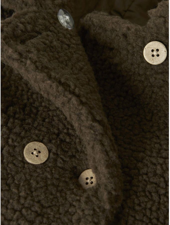 LIL' ATELIER MINI teddy winterjas donkerbruin - Foto 2