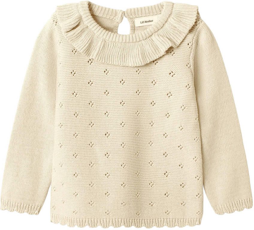 LIL' ATELIER Meisjes Truien & Vesten Nmflaguna Ls Knit Lil Noos Ecru - Foto 5