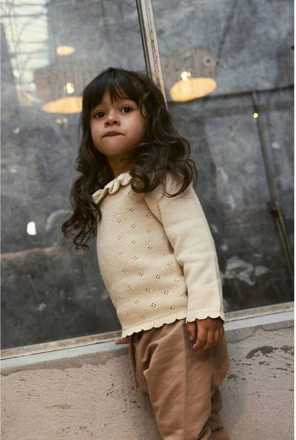 LIL' ATELIER Meisjes Truien & Vesten Nmflaguna Ls Knit Lil Noos Ecru - Foto 4