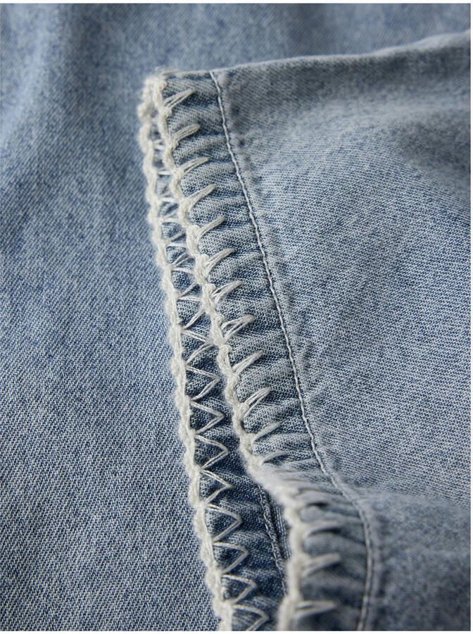 LIL' ATELIER Meisjes Broeken Nmffunda Dnm Short Overall 4331-fd F Lil Blauw - Foto 3