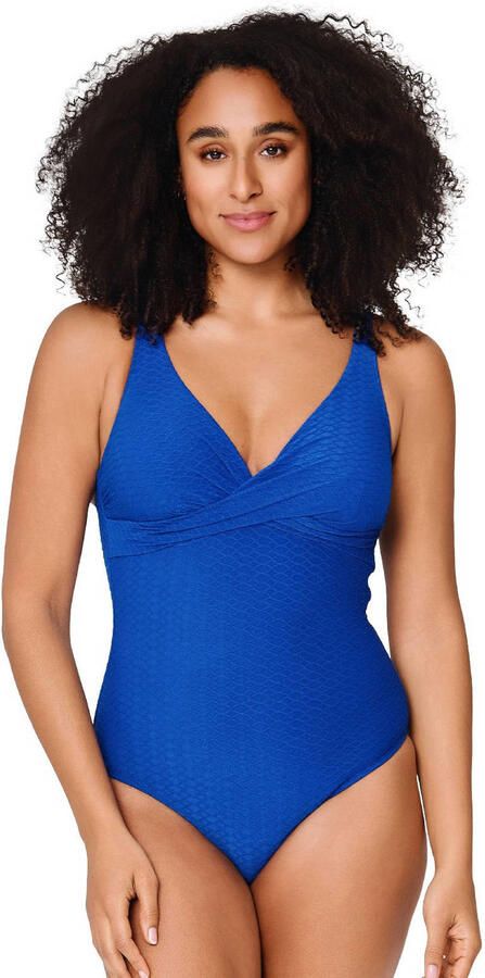 LingaDore badpak met textuur blauw