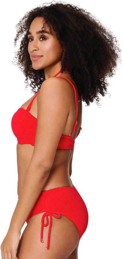 LingaDore voorgevormde bandeau bikinitop met textuur rood - Foto 3