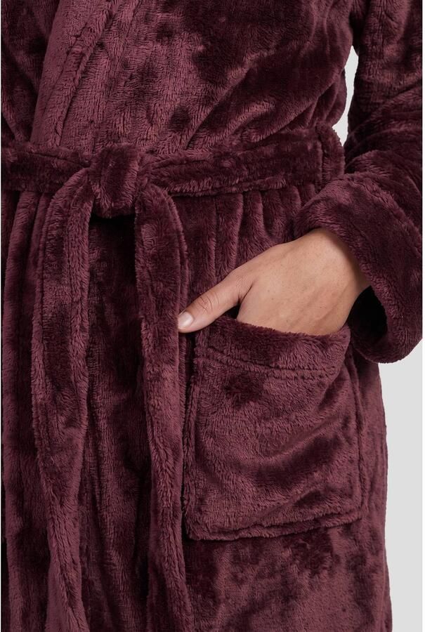 LingaDore fleece badjas bordeaux - Foto 2