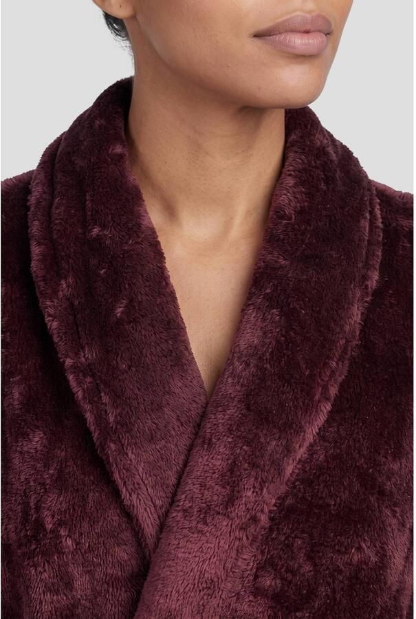 LingaDore fleece badjas bordeaux - Foto 3