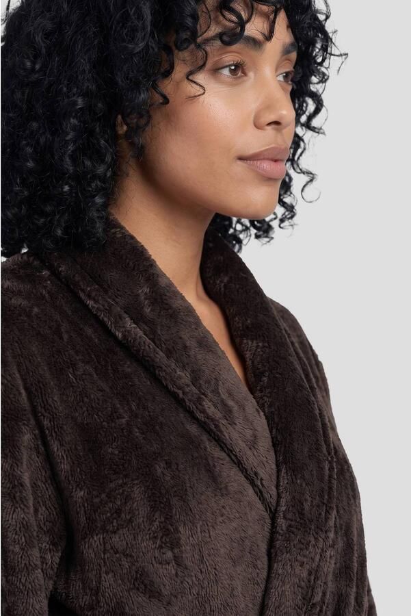 LingaDore fleece badjas donkerbruin - Foto 2