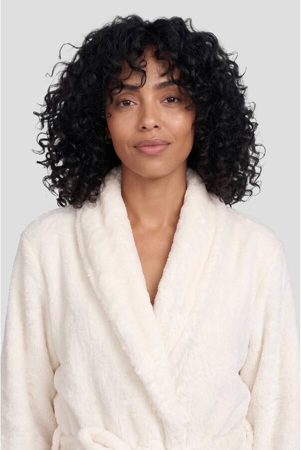 LingaDore fleece badjas ecru