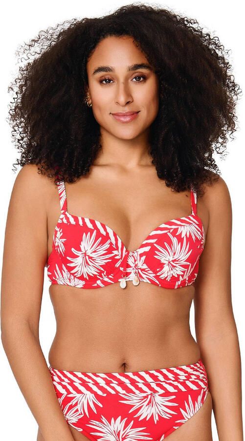 LingaDore high waist bikinibroekje rood wit