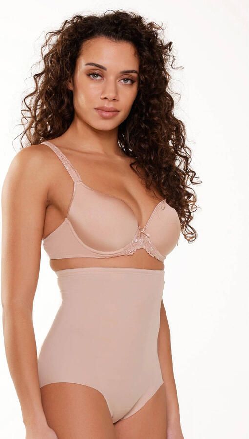 LingaDore seamless high waist corrigerende slip beige