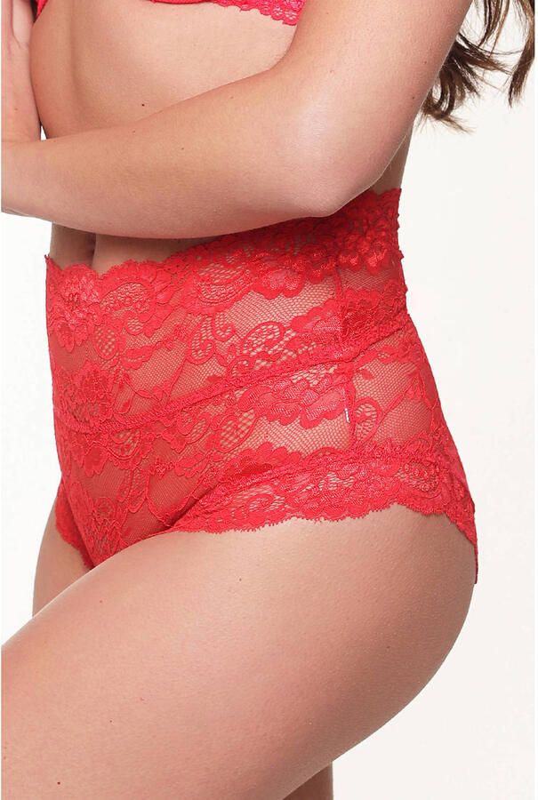 LingaDore kanten maxislip Daily met veterdetail rood - Foto 2
