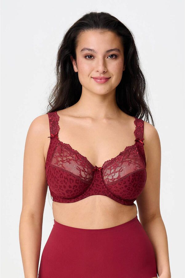 LingaDore niet-voorgevormde beugel-bh donkerrood