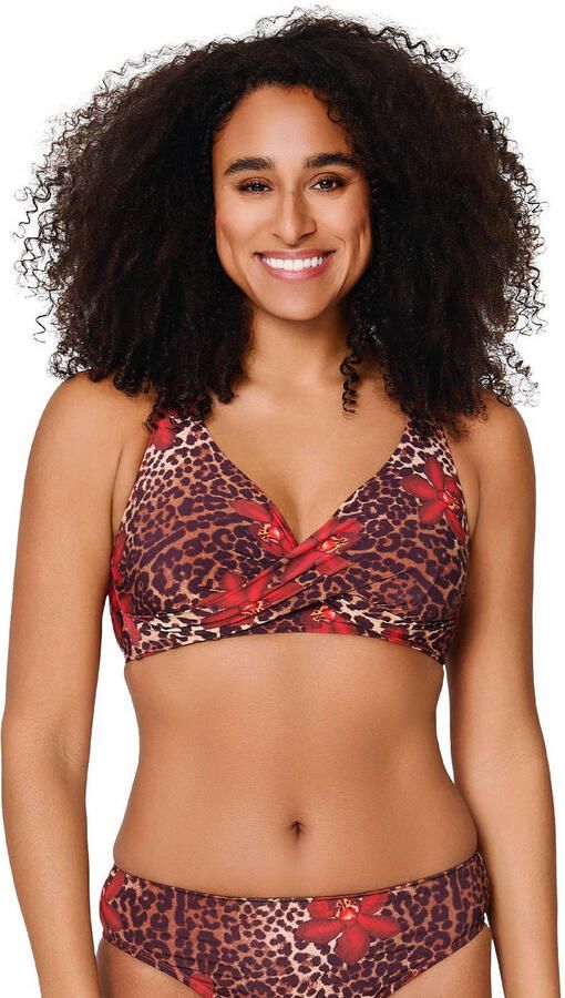 LingaDore niet-voorgevormde beugel bikinitop bruin rood - Foto 3