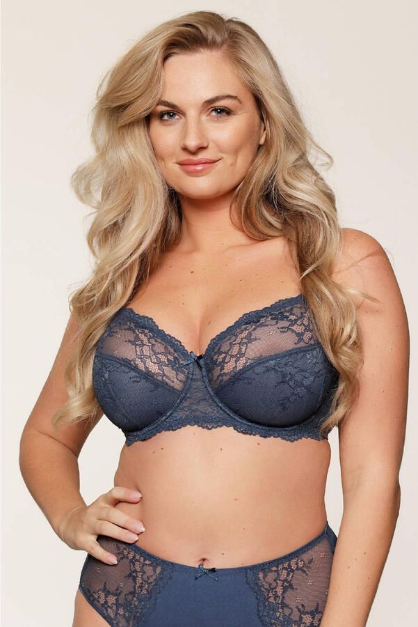 LingaDore niet-voorgevormde beugelbh Daily Full Coverage Lace denimblauw - Foto 3