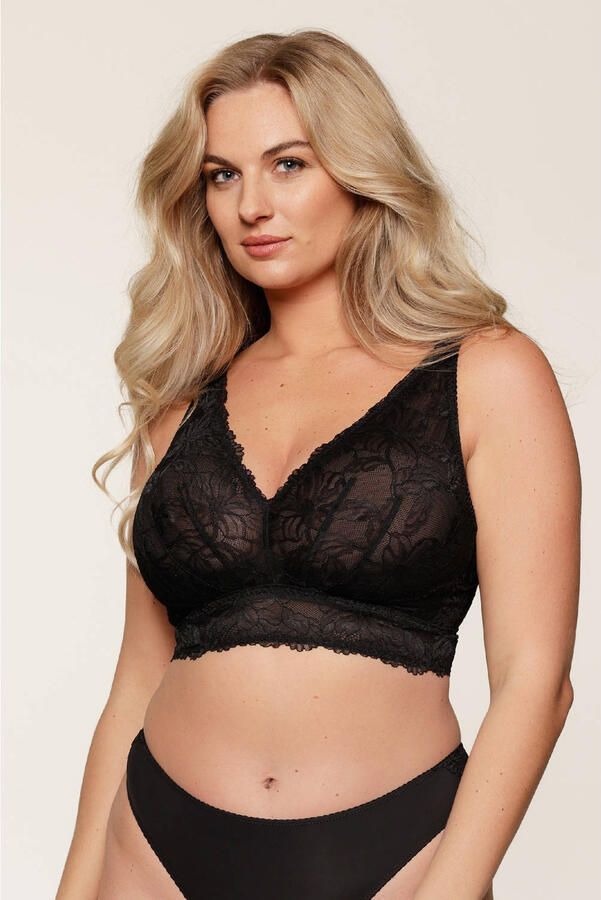 LingaDore niet-voorgevormde bralette met beugel zwart