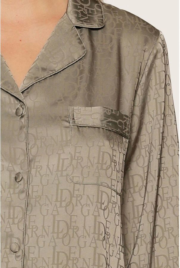 LingaDore satijnen pyjama olijfgroen