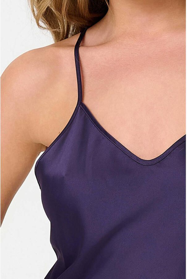 LingaDore satijnlook slipdress paars - Foto 2