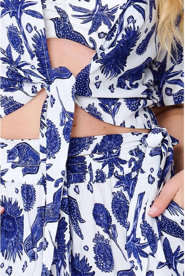 LingaDore strandshort met top wit blauw - Foto 2