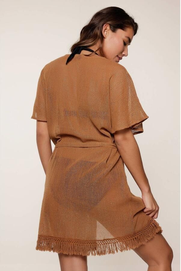 LingaDore strandtuniek met lurex bruin