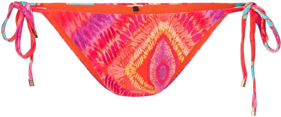 LingaDore strik bikinibroekje koraalrood turquoise