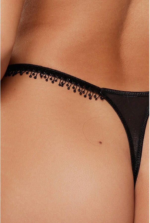 LingaDore string Sparkle met lurex zwart