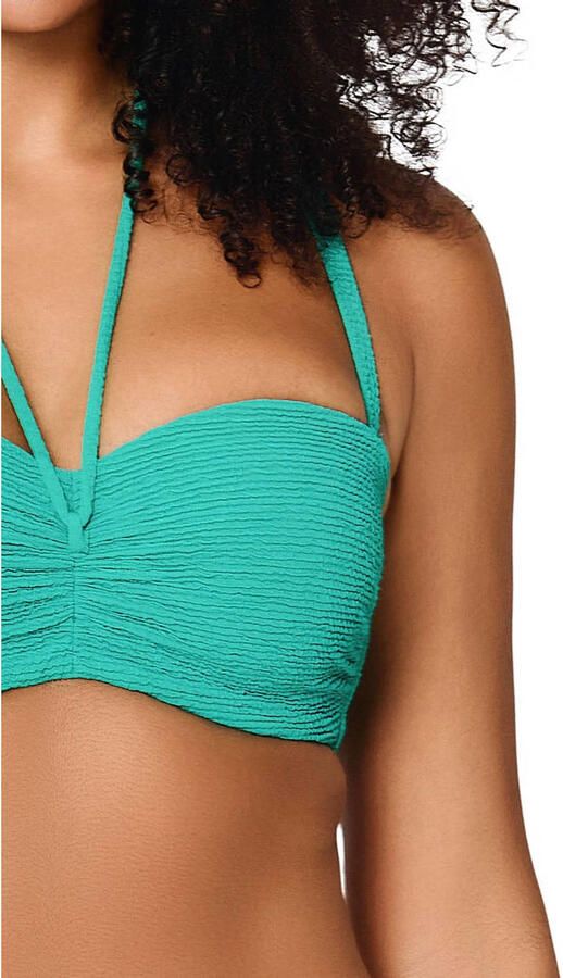 LingaDore voorgevormde bandeau bikinitop met textuur groen - Foto 3