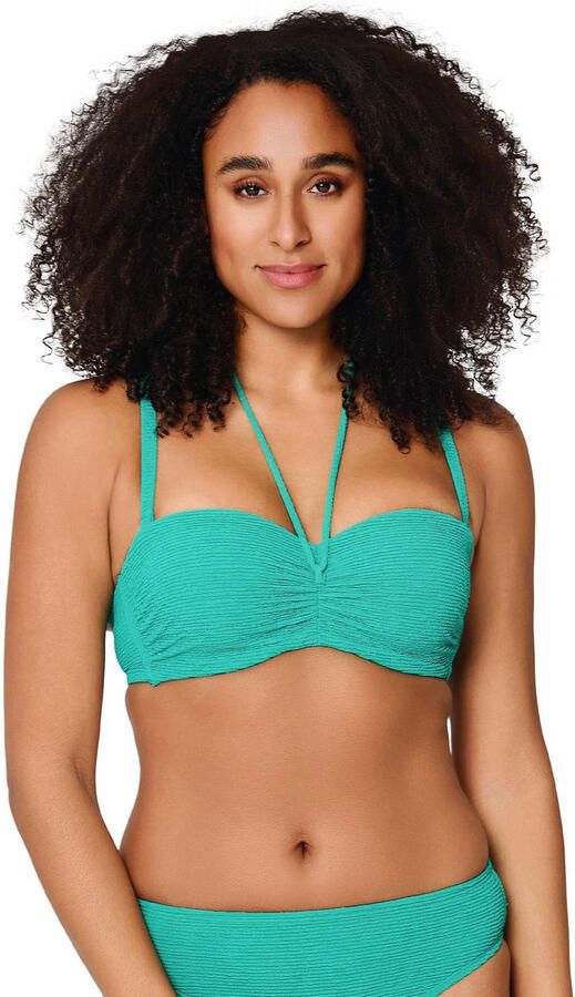 LingaDore voorgevormde bandeau bikinitop met textuur groen - Foto 2